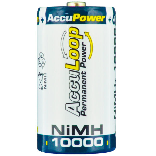 AccuPower AccuLoop D/Mono Ready2Use Akku 2-Pack Ni-MH 8500mAh